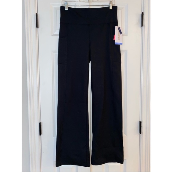 NWT Marika Flare Yoga Pant With Side Pockets Size XL in Black New With Tags. - Picture 3 of 16